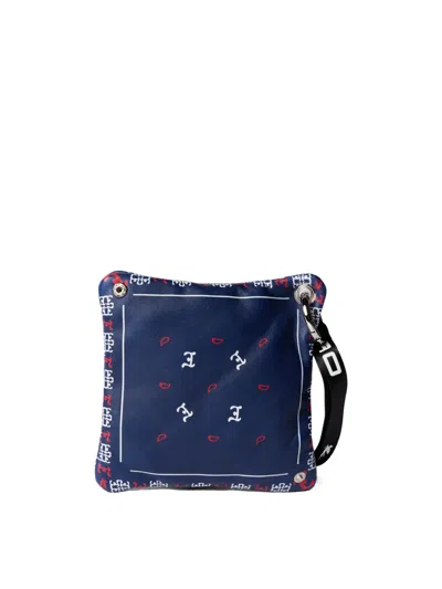 Etro Paisley Print Logo Wallet In Blue