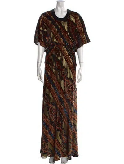 Pre-owned Etro Paisley Print Long Dress
