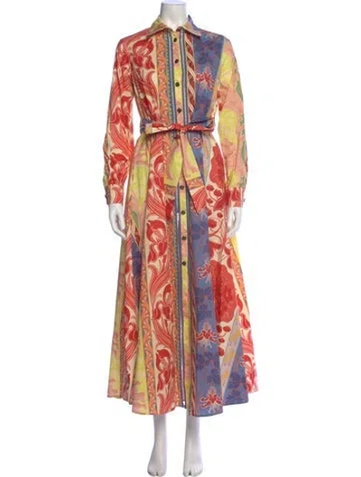 Pre-owned Etro Paisley Print Long Dress In Multi