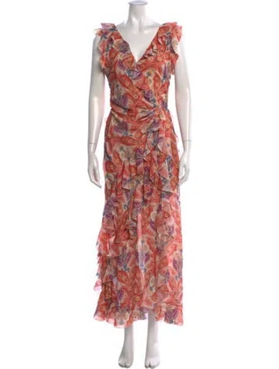 Pre-owned Etro Paisley Print Long Dress In Multi