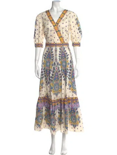 Pre-owned Etro Paisley Print Long Dress W/ Tags In Multicolor