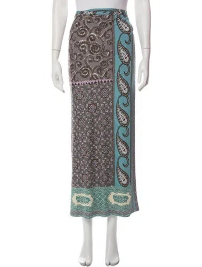 Pre-owned Etro Paisley Print Long Skirt In Multicolor
