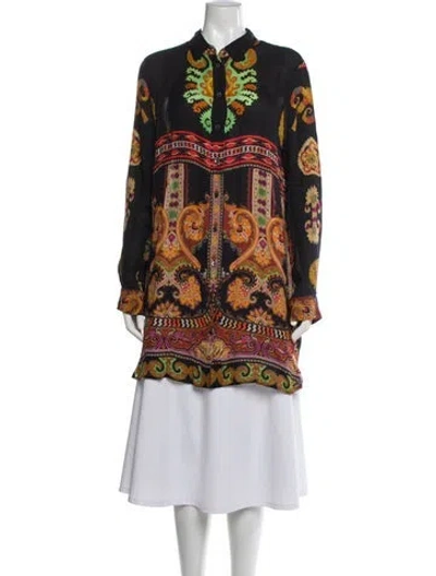 Pre-owned Etro Paisley Print Long Sleeve Blouse In Multi
