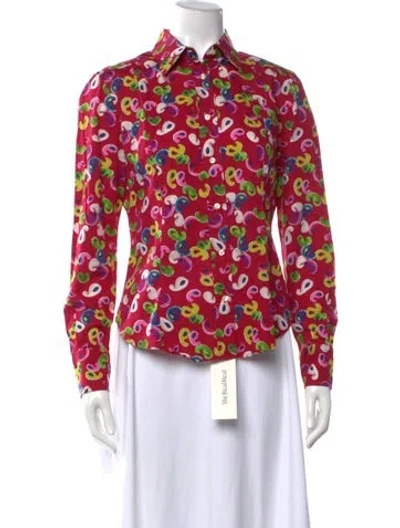 Pre-owned Etro Paisley Print Long Sleeve Blouse In Multi