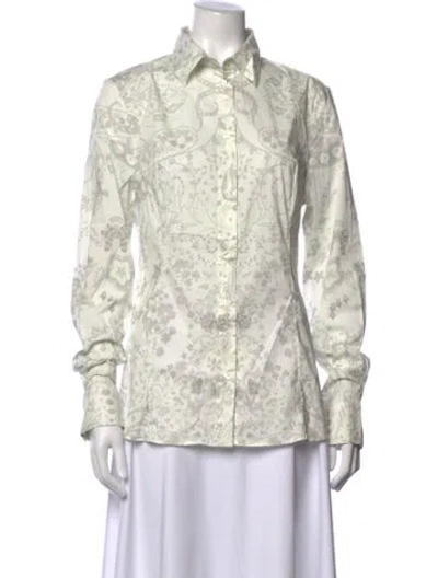 Pre-owned Etro Paisley Print Long Sleeve Blouse In Multicolor