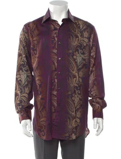 Pre-owned Etro Paisley Print Long Sleeve Dress Shirt