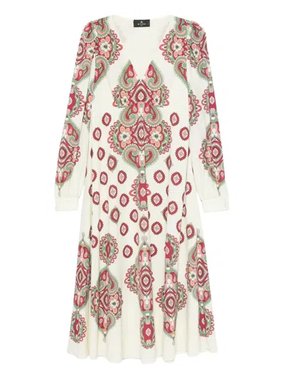 ETRO PAISLEY-PRINT LONG-SLEEVE DRESS