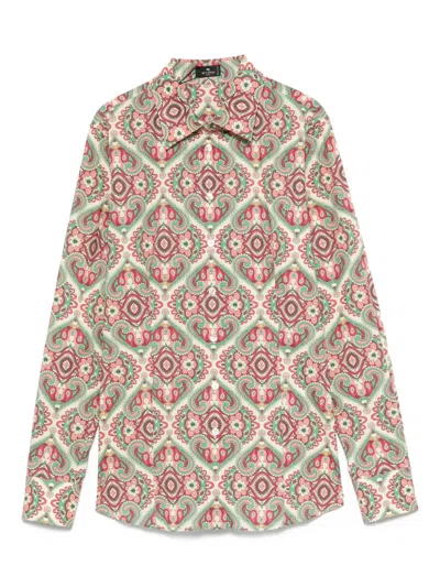 Etro Paisley-print Long-sleeve Shirt In Multi