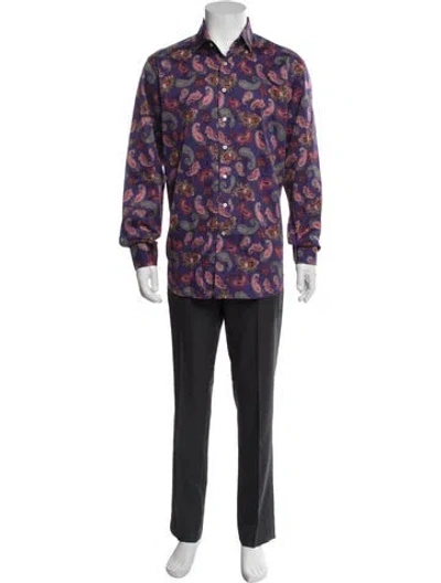 Pre-owned Etro Paisley Print Long Sleeve Shirt In Multi