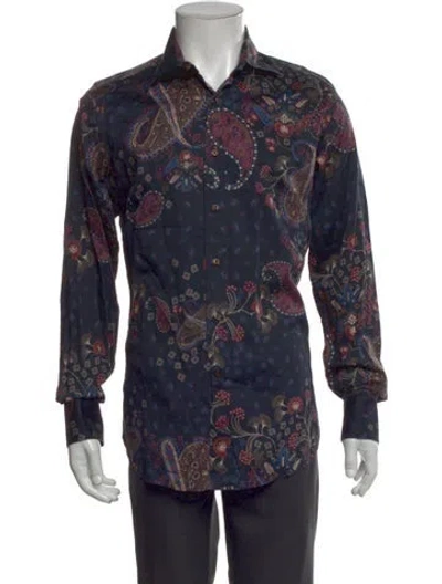 Pre-owned Etro Paisley Print Long Sleeve Shirt In Neutral