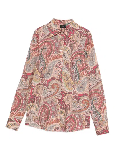 Etro Paisley-print Long-sleeved Shirt In Multi