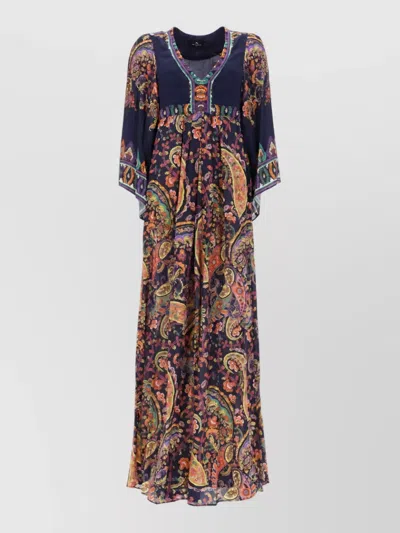Etro Paisley Print Maxi Dress In Multi