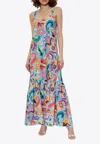 Etro Printed Cotton And Silk Maxi Dress In Multicolor