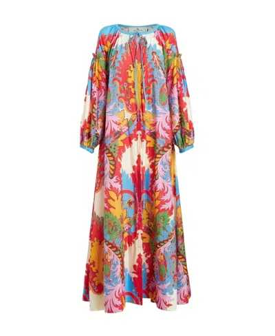 Etro Paisley-print Maxi Dress In Multicolor