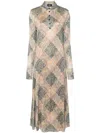 Etro Woman Maxi Dress Military Green Size 8 Viscose In Neutrals