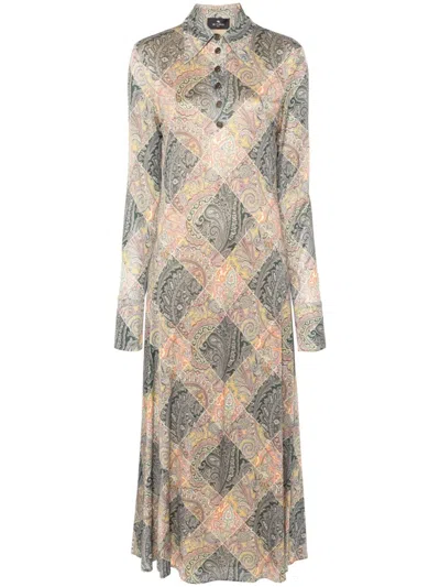 Etro Paisley-print Maxi Dress In X0843
