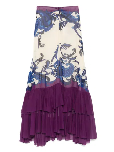 Etro Paisley-print Maxi Skirt In Neutrals