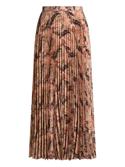 Etro Paisley-print Maxi Skirt In Pink