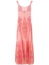 Etro Womens Pink Paisley-pattern Sleeveless Cotton-silk Woven Midi Dress In Red