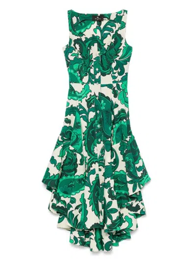 Etro Paisley Print Midi Dress