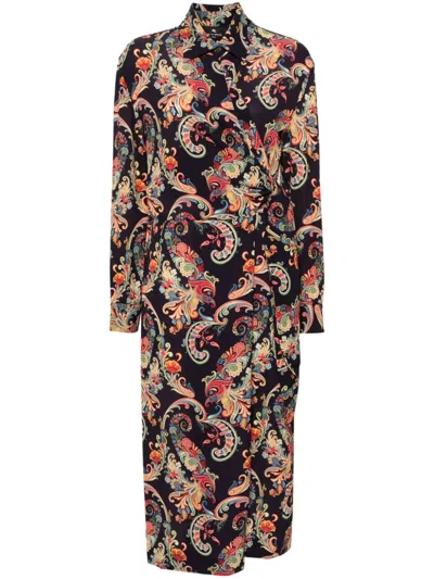 ETRO PAISLEY-PRINT MIDI DRESS