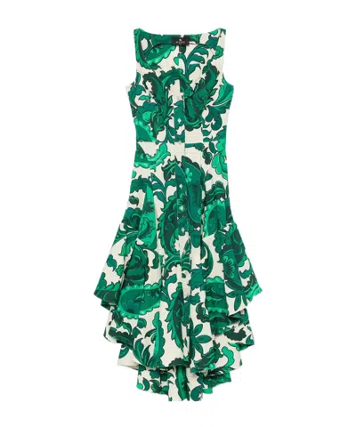 ETRO ETRO PAISLEY-PRINTED ASYMMETRIC HEM MIDI DRESS