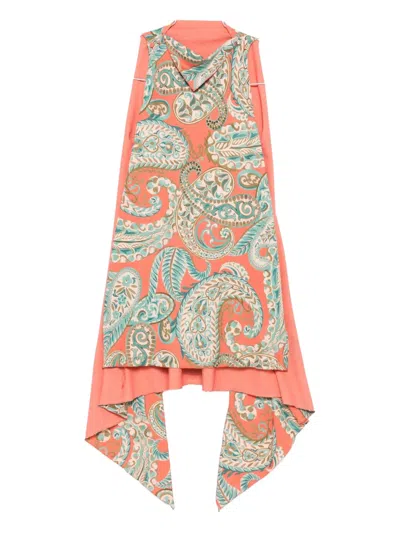 Etro Paisley-print Midi Dress In Multi