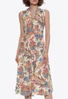 Etro Paisley Print Midi Dress In Multi