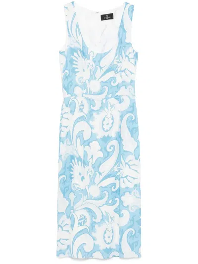 ETRO PAISLEY-PRINT MIDI DRESS