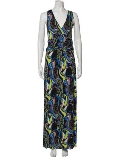 Pre-owned Etro Paisley Print Midi Length Dress In Multi