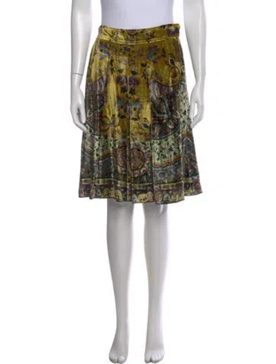 Pre-owned Etro Paisley Print Midi Length Skirt In Multi