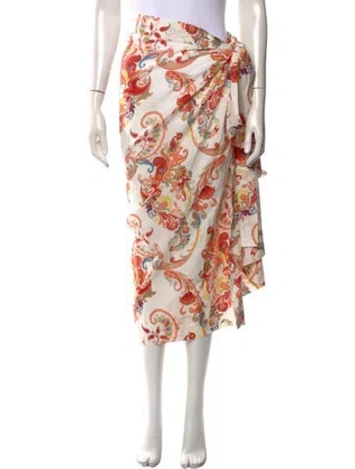 Pre-owned Etro Paisley Print Midi Length Skirt In Multicolor