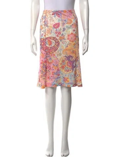 Pre-owned Etro Paisley Print Midi Length Skirt In Multicolor