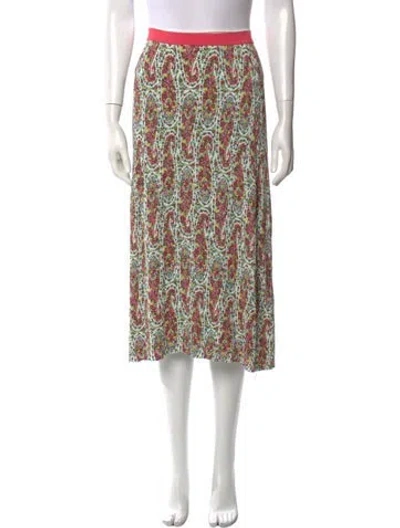 Pre-owned Etro Paisley Print Midi Length Skirt W/ Tags In Blue
