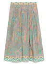 Etro Paisley-print Midi Skirt In Green