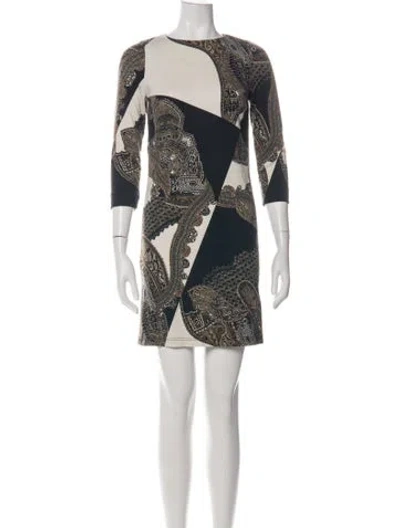 Pre-owned Etro Paisley Print Mini Dress In Multicolor