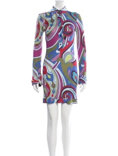 Pre-owned Etro Paisley Print Mini Dress In Multicolor