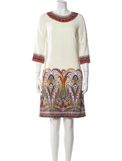 Pre-owned Etro Paisley Print Mini Dress In Multicolor