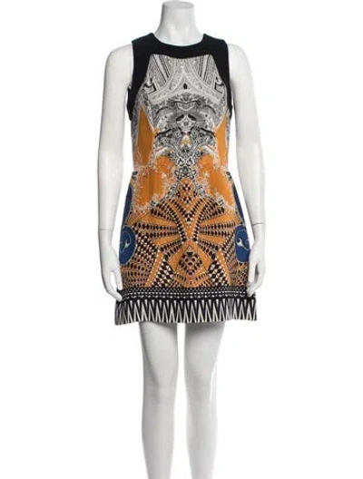 Pre-owned Etro Paisley Print Mini Dress In Orange