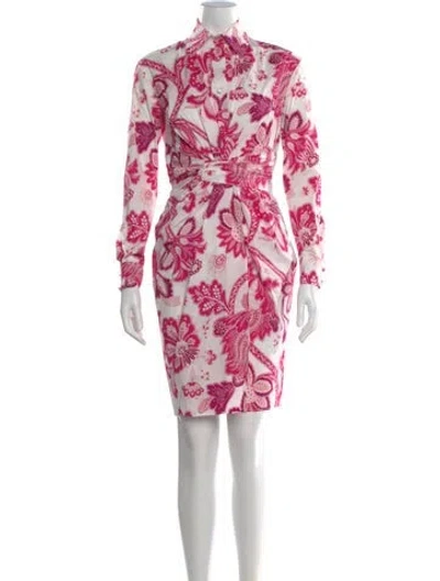 Pre-owned Etro Paisley Print Mini Dress In Pink
