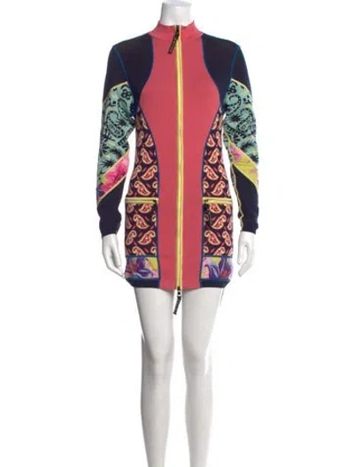 Pre-owned Etro Paisley Print Mini Dress In Pink