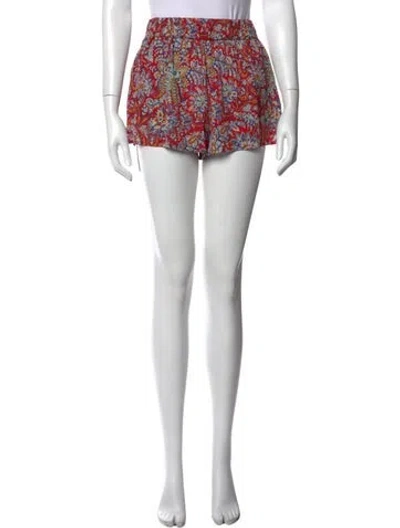 Pre-owned Etro Paisley Print Mini Shorts In Blue