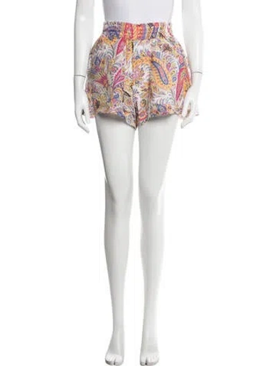 Pre-owned Etro Paisley Print Mini Shorts In Red