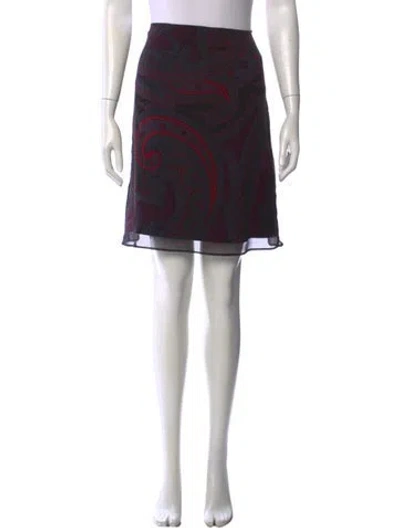 Pre-owned Etro Paisley Print Mini Skirt In Black