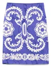 Etro Paisley-print Mini Skirt In Blue
