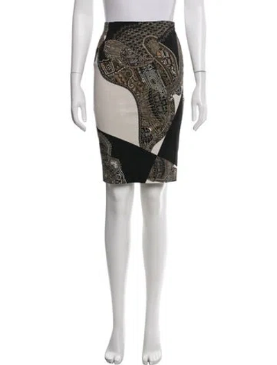 Pre-owned Etro Paisley Print Mini Skirt In Green
