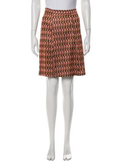 Pre-owned Etro Paisley Print Mini Skirt In Orange