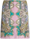 Etro Paisley-print Miniskirt In Pink