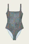 Etro Paisley-print One-piece Swimsuit In Multi