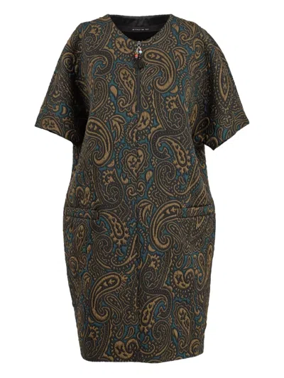 Pre-owned Etro Paisley-print Padded Dress